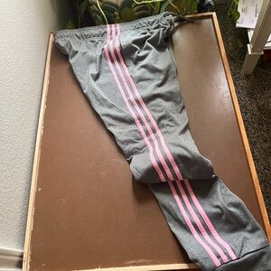 adidas Women’s tricot tapered 3-stripes track pants grey melange